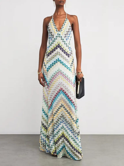 Serena Striped Knit Maxi Dress