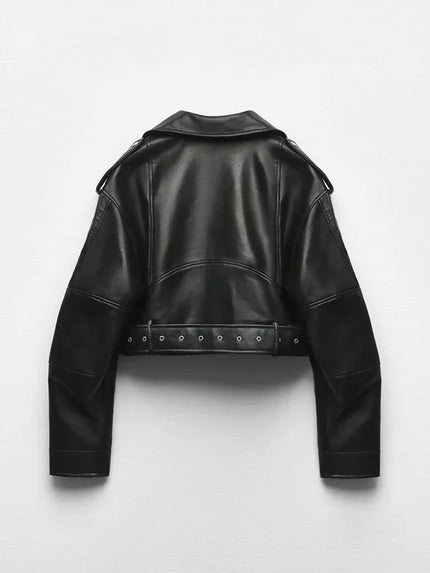 Luna Leather Cropped Jacket