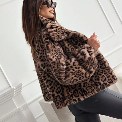 Leopard Luxe Faux Fur Jacket