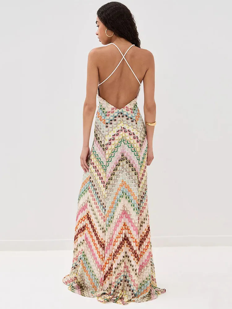 Serena Striped Knit Maxi Dress