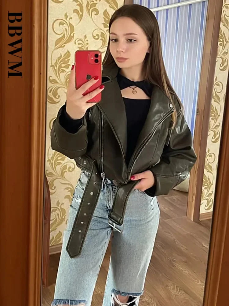 Luna Leather Cropped Jacket