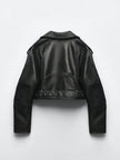 Luna Leather Cropped Jacket
