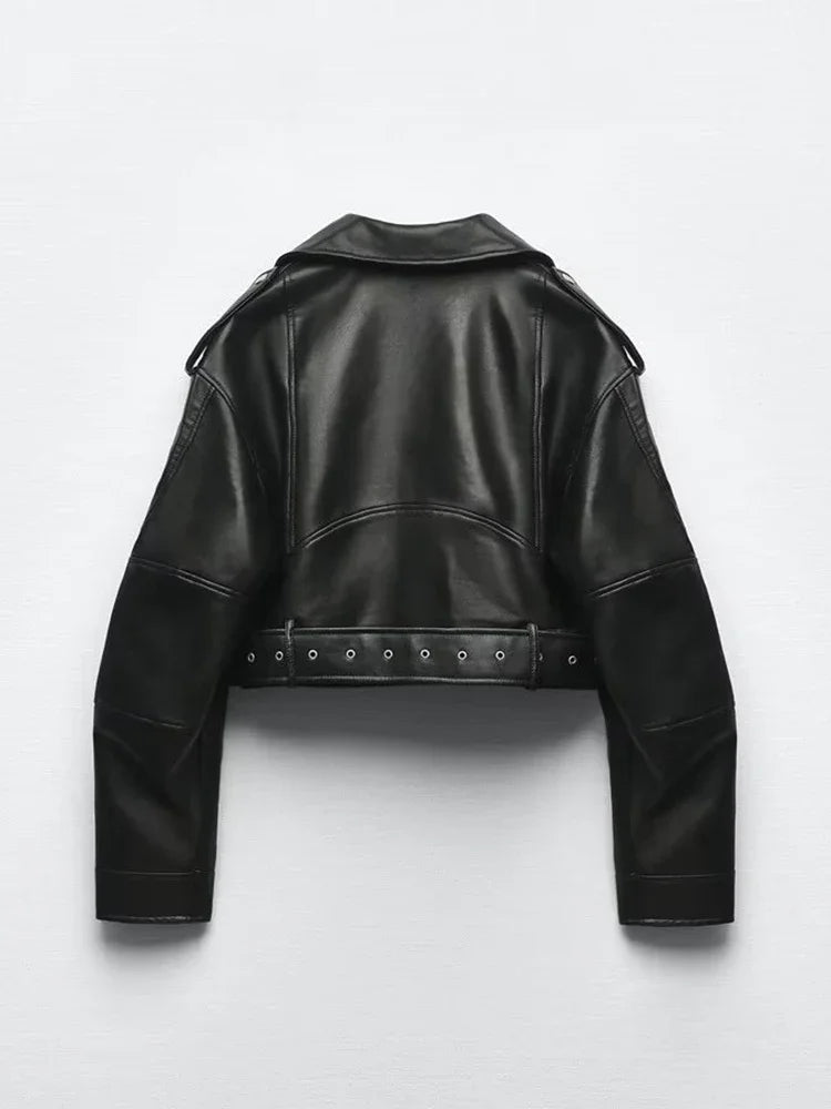 Luna Leather Cropped Jacket