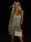 Maribel Sequin Tassle Mini Dress