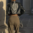 Kaia Cropped Leather Jacket
