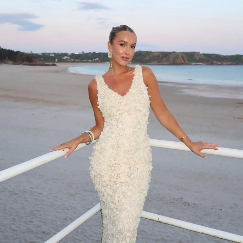 Celeste V-Neck Midi Dress