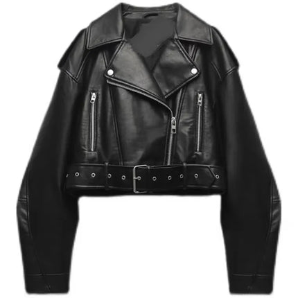 Luna Leather Cropped Jacket