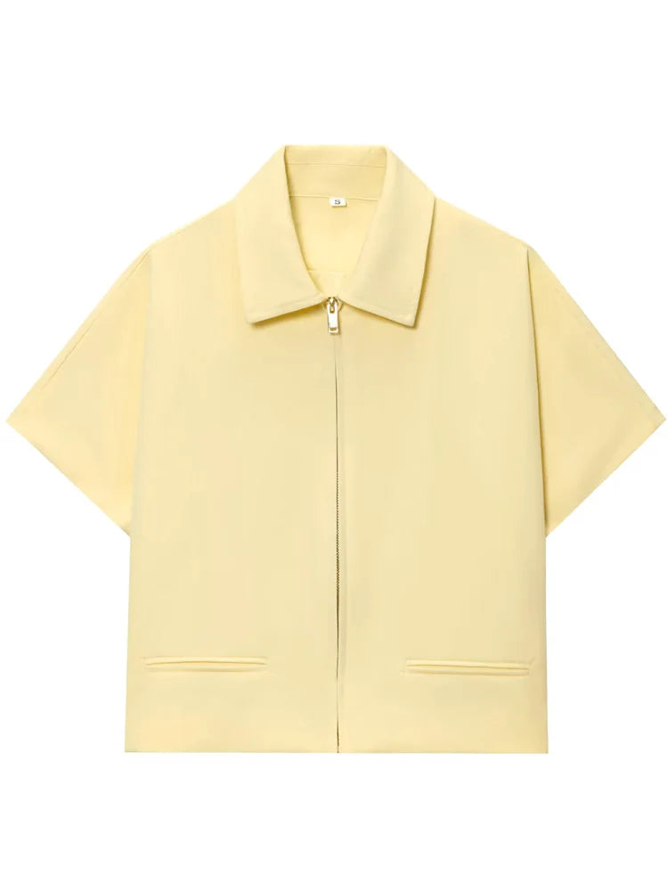 Reina Cropped Zipped Top