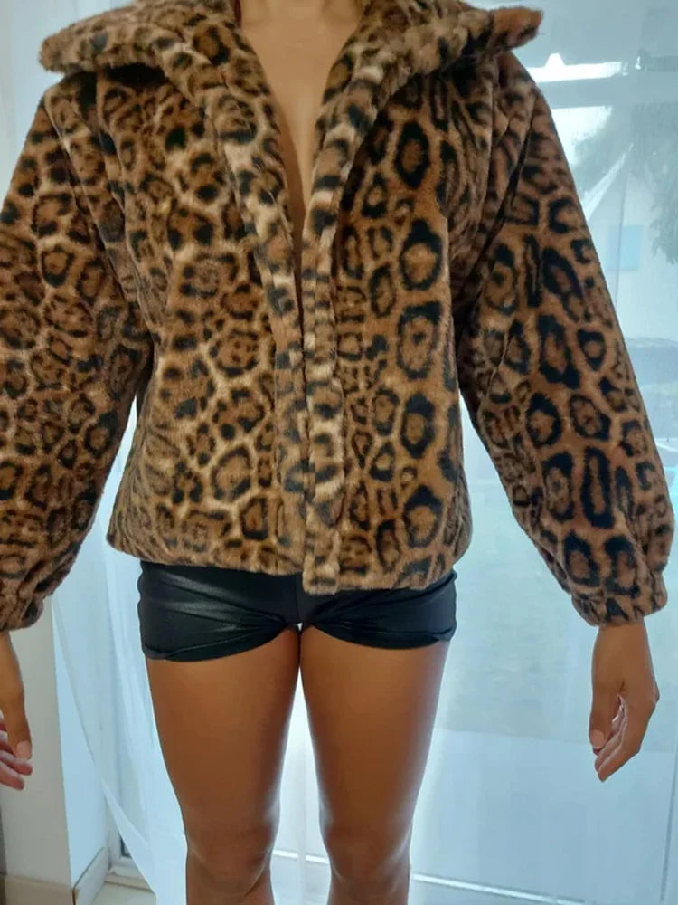 Leopard Luxe Faux Fur Jacket