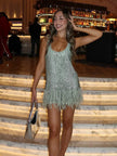 Maribel Sequin Tassle Mini Dress