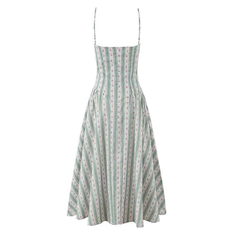 Isola Stripped Midi Dress