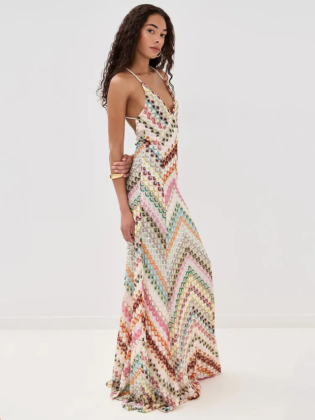 Serena Striped Knit Maxi Dress