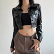 Kaia Cropped Leather Jacket